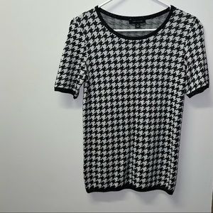 Ann Taylor: Shimmer Houndstooth Sweater Tee